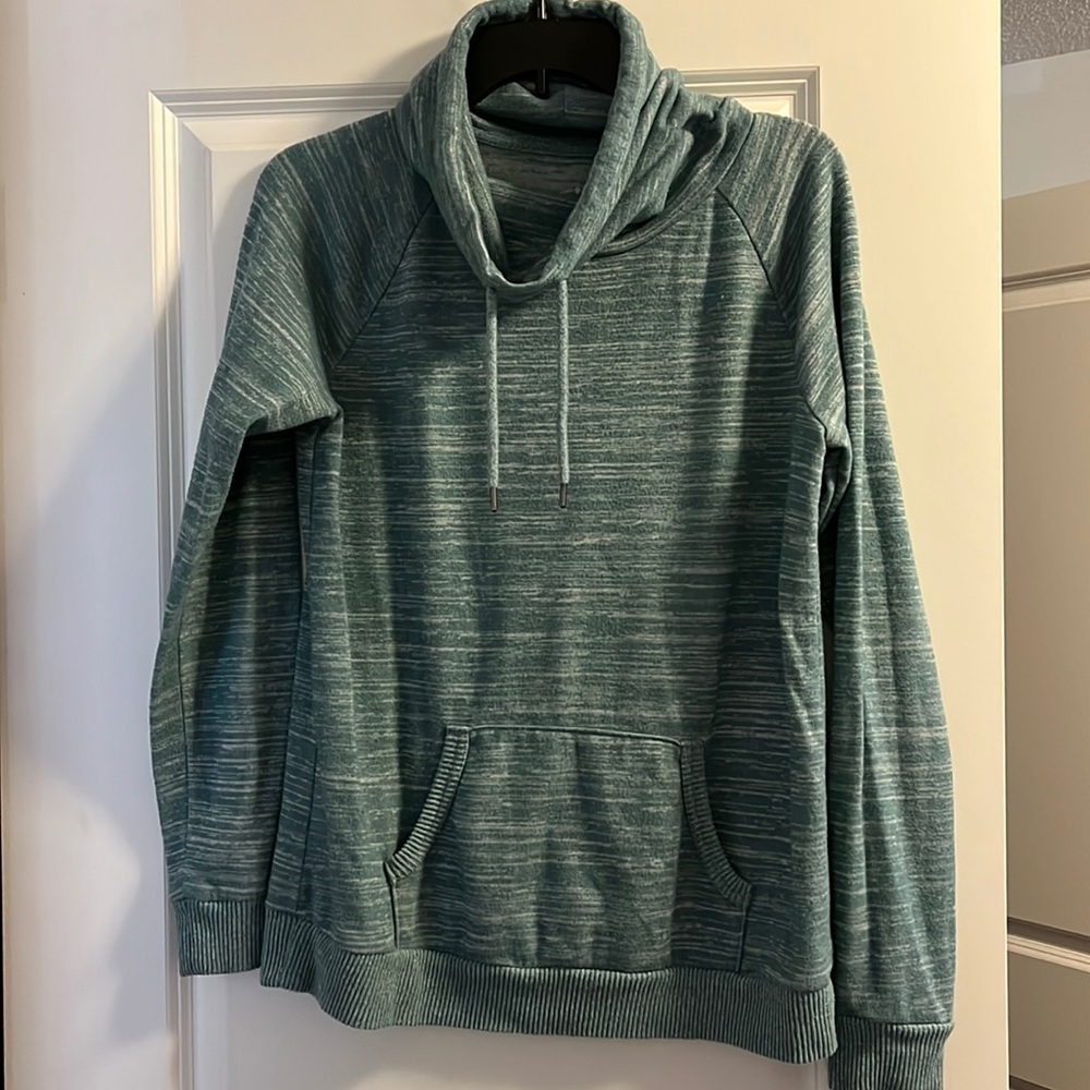 Blue Cowl-neck Sweatshirt Small Blue